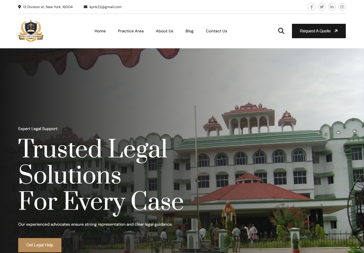 KPN Law Chamber website screenshot