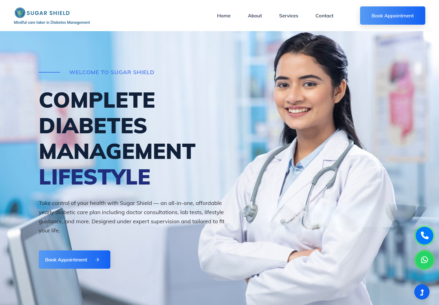 Sugar Shield website screenshot